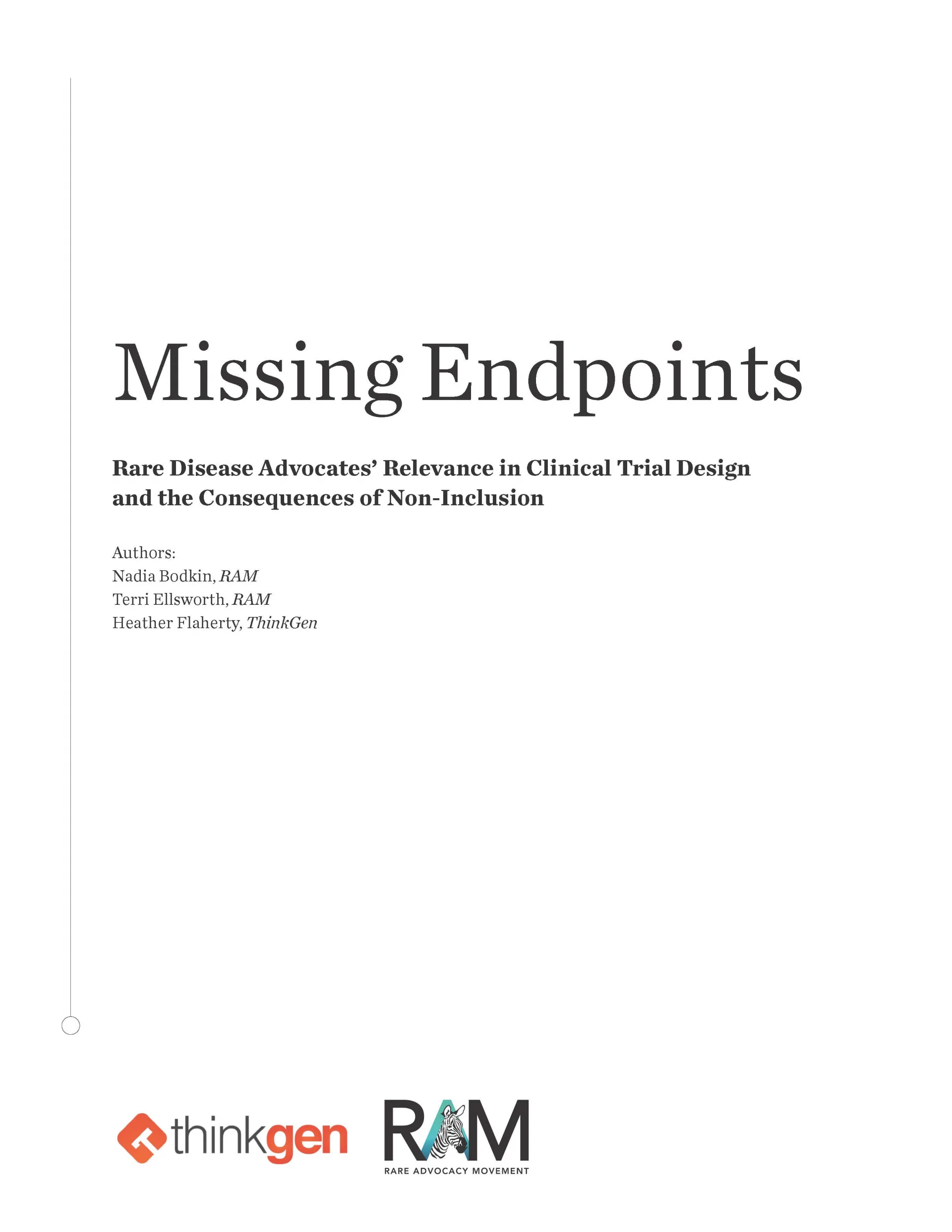 Missing Endpoints: Rare Disease Clinical Trial Design